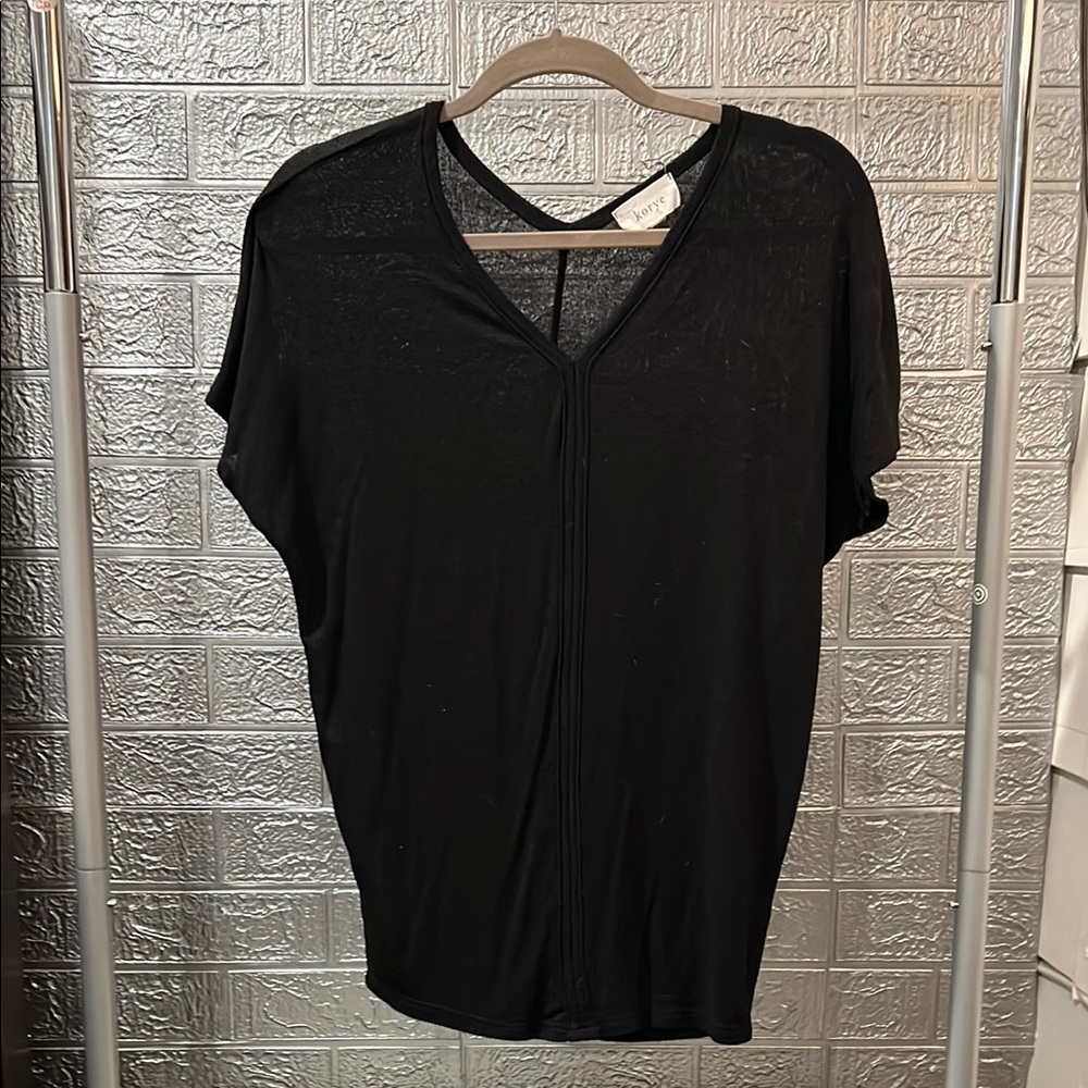 Elegant Black V-Neck Blouse